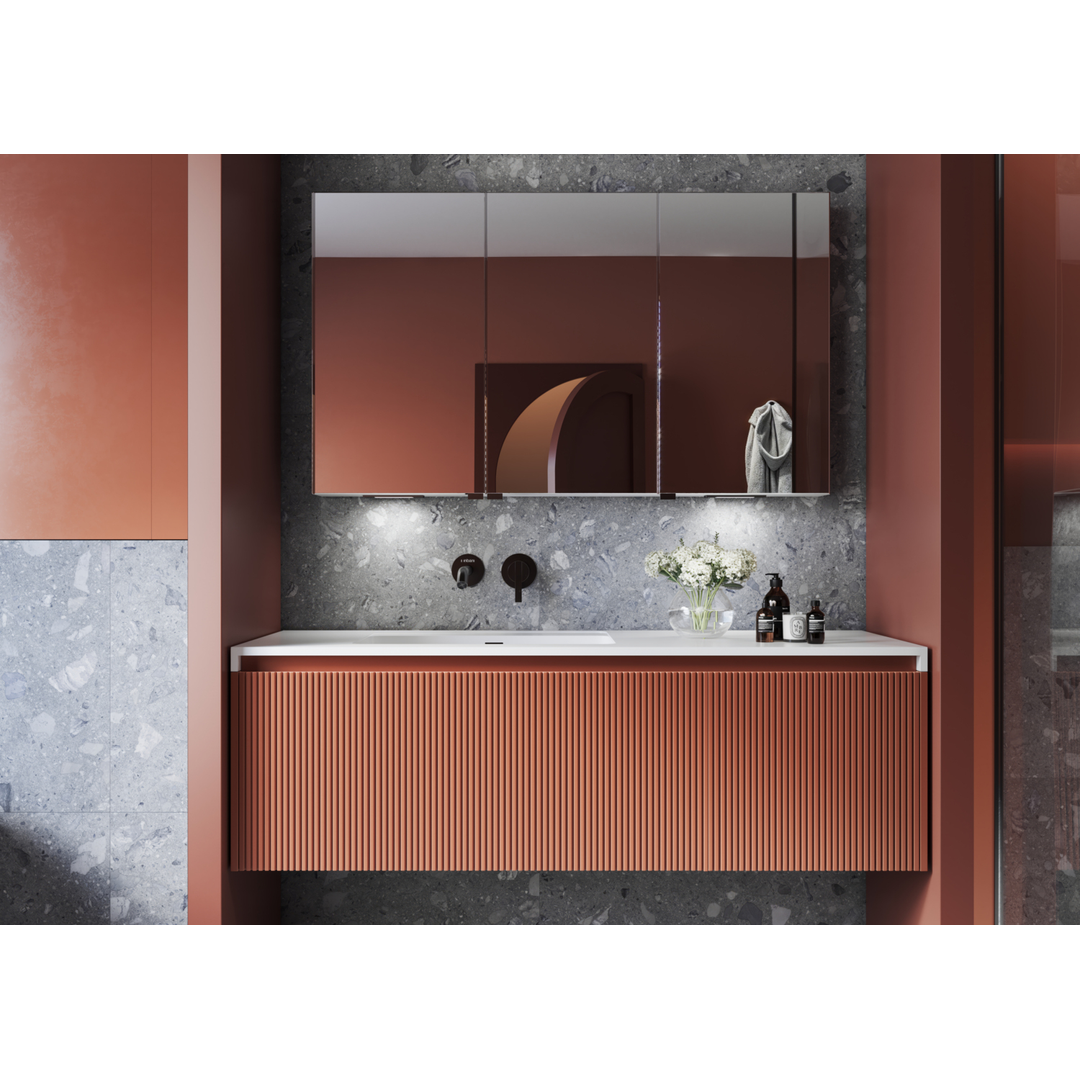 Belbagno Rimini 1200mm Wall Hung Vanity Includes Basin Potters Clay