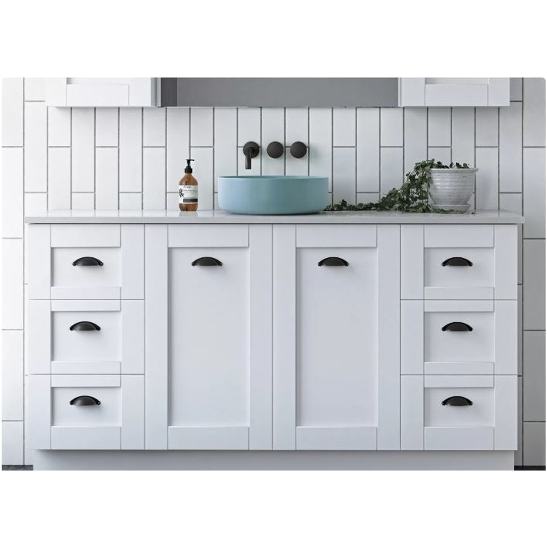 TIMBERLINE VICTORIA VANITY 900MM RIGHT WG BASIN SILKSURFACE AC TOP WALL HUNG