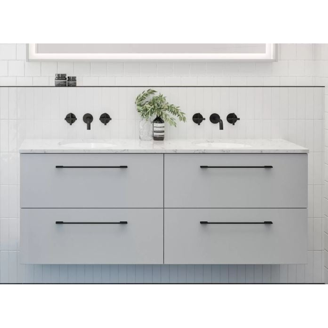 TIMBERLINE OXBOW VANITY 600MM CENTRE WG BASIN SILKSURFACE UC TOP WALL HUNG