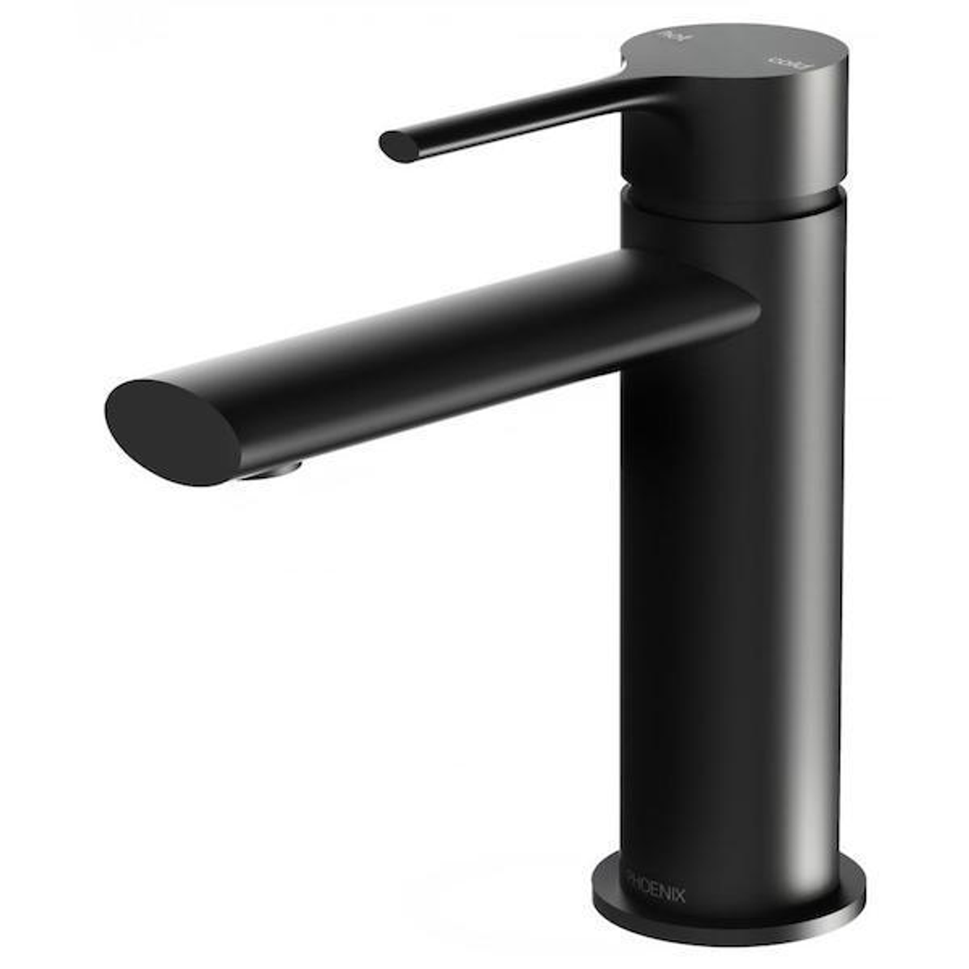 Phoenix Vivid Slimline Oval Basin Mixer-Matte Black