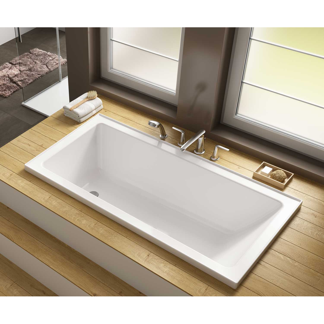 Oceano Louve Inset Bath White 1675mm