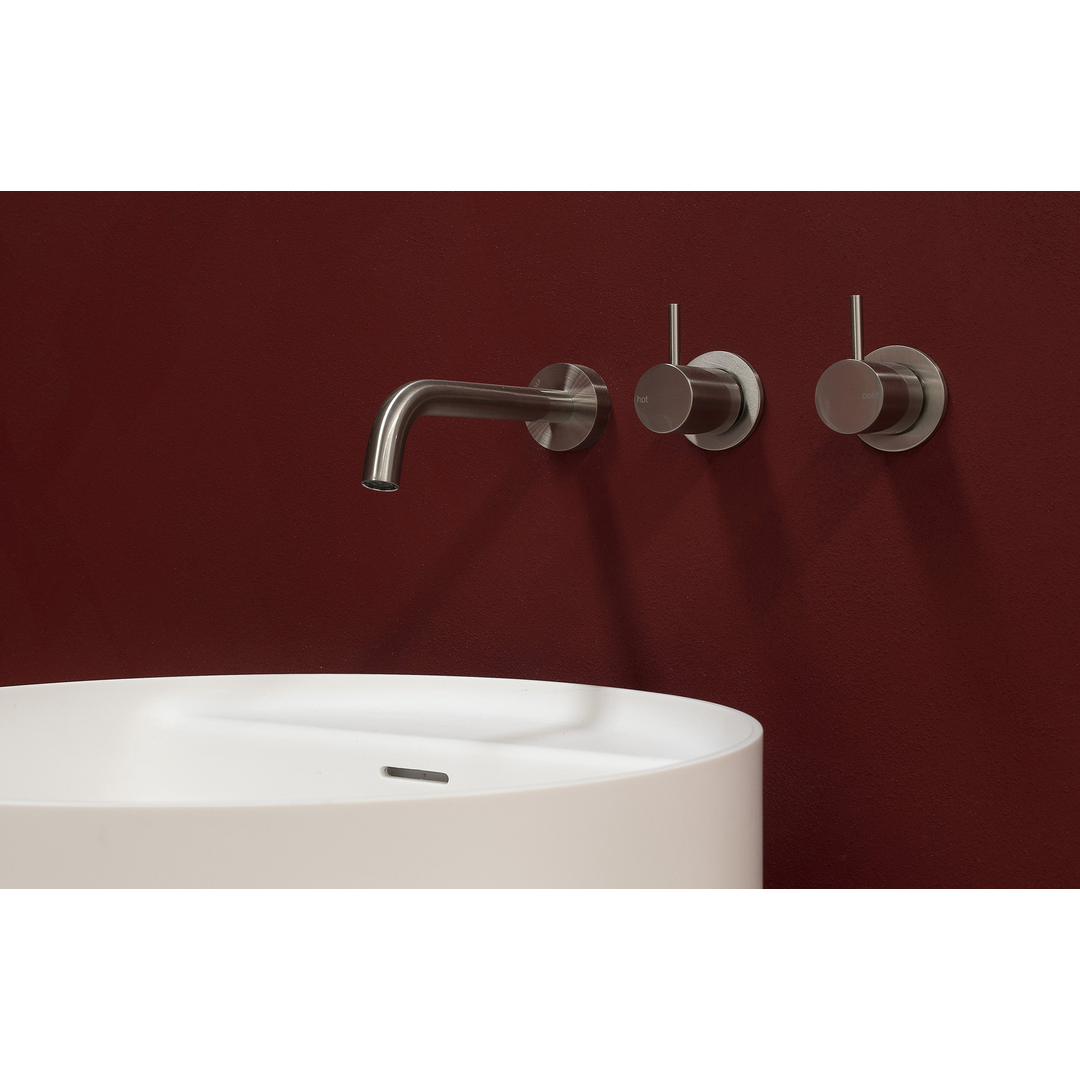 Phoenix Vivid Slimline Wall Top Assemblies Extended 15mm - Brushed Nickel