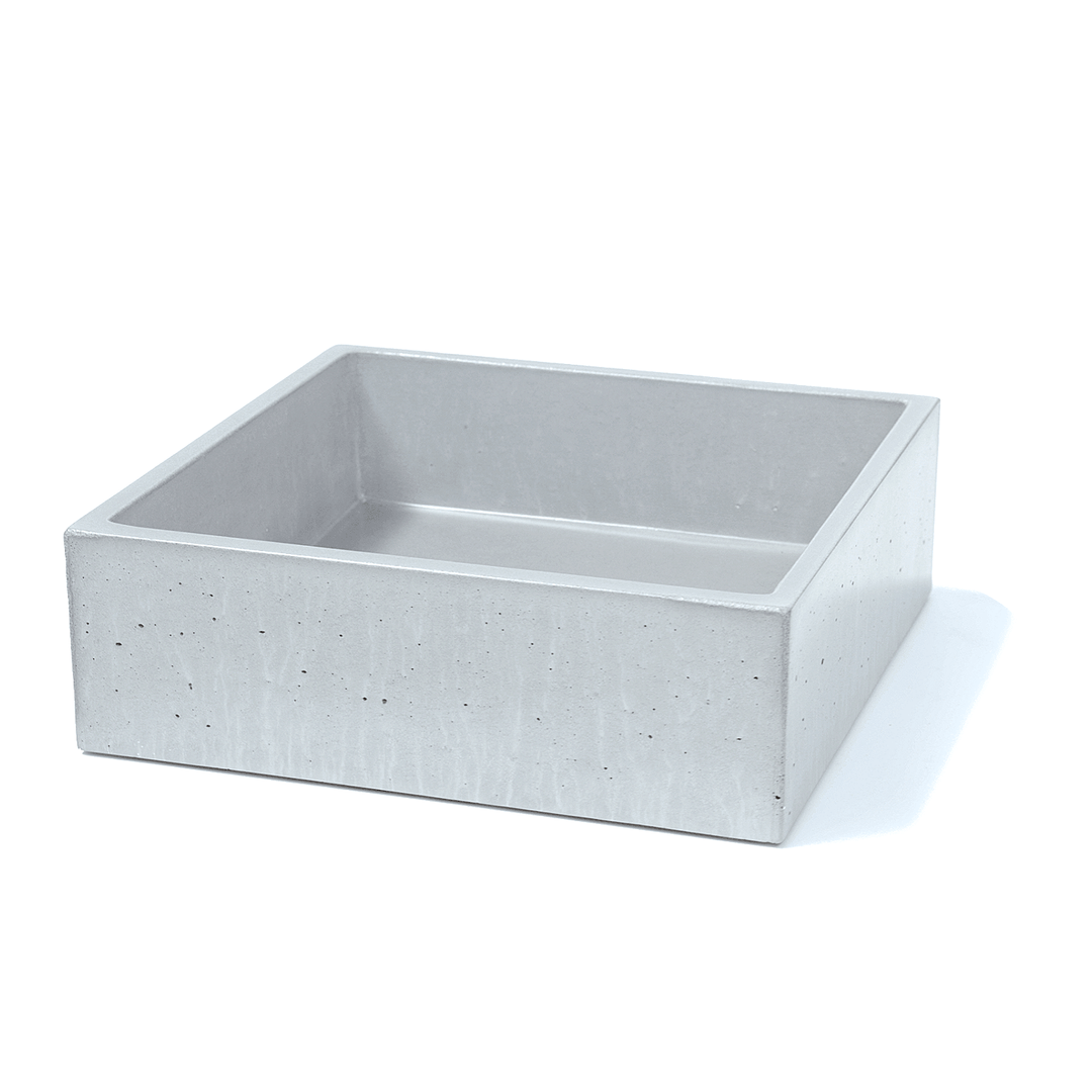New Form Concrete Square Vessel Basin 380mm X 380mm X 125mm