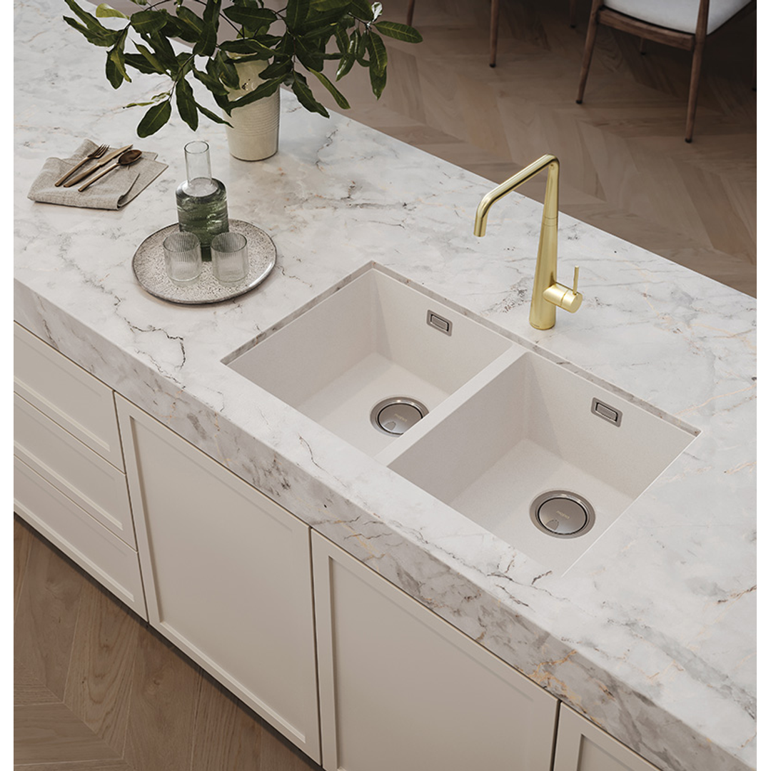 Phoenix 5000 Series Double Bowl Under/Over Sink Matte White