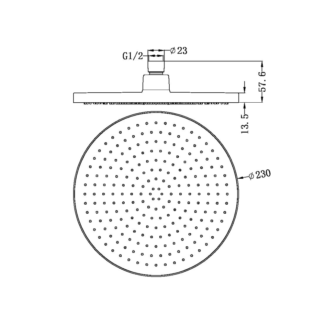 Nero Air Shower Head Chrome