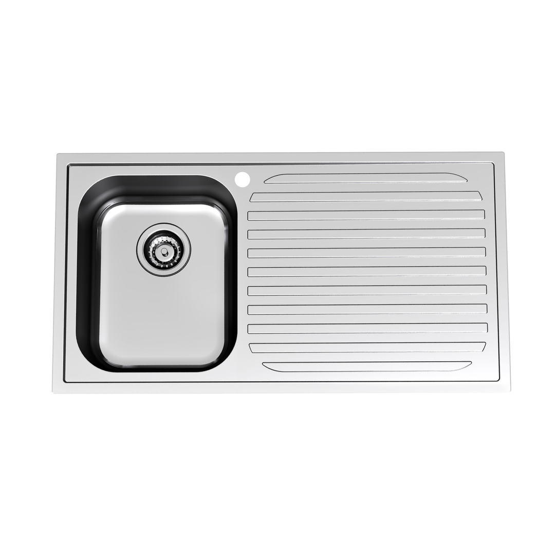 Clark Monaco Single End Bowl 1 Tap Hole Left Hand