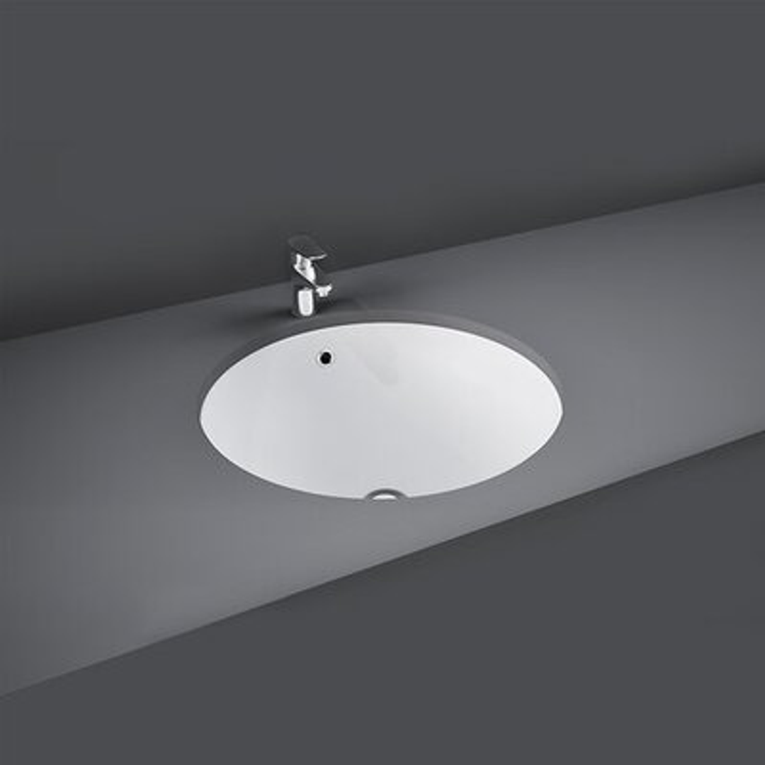 Rak Emma Round Over /Under Counter Basin 400mm 0 Tap Hole White