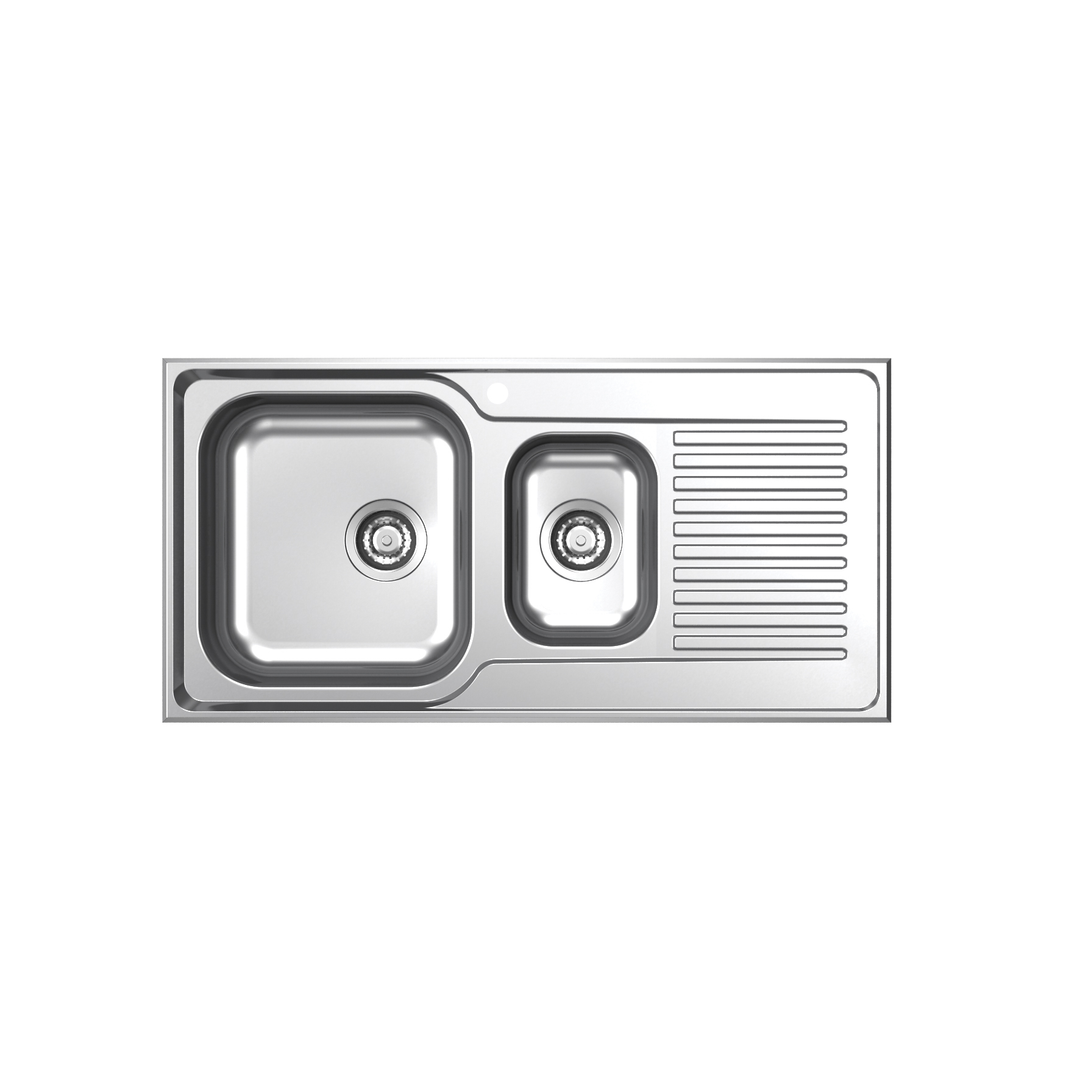 Clark Punch 1.5 End Bowl 1 Tap Hole Lh Bowl Sink Pu1205.1L