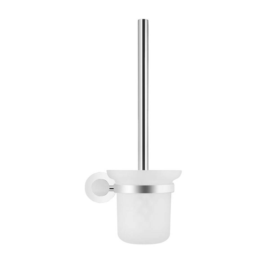 Meir Round Chrome Toilet Brush And Holder