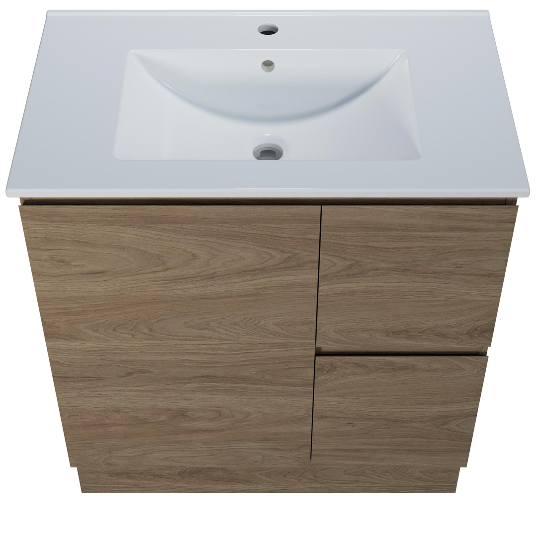Harmony Vanity 750mm, Centre Bowl Alpha Top, Floor Standing