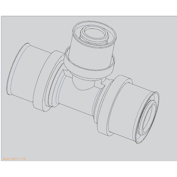 Unipex No.25 Tee Reducing Branch Dn32X32X25 Centre