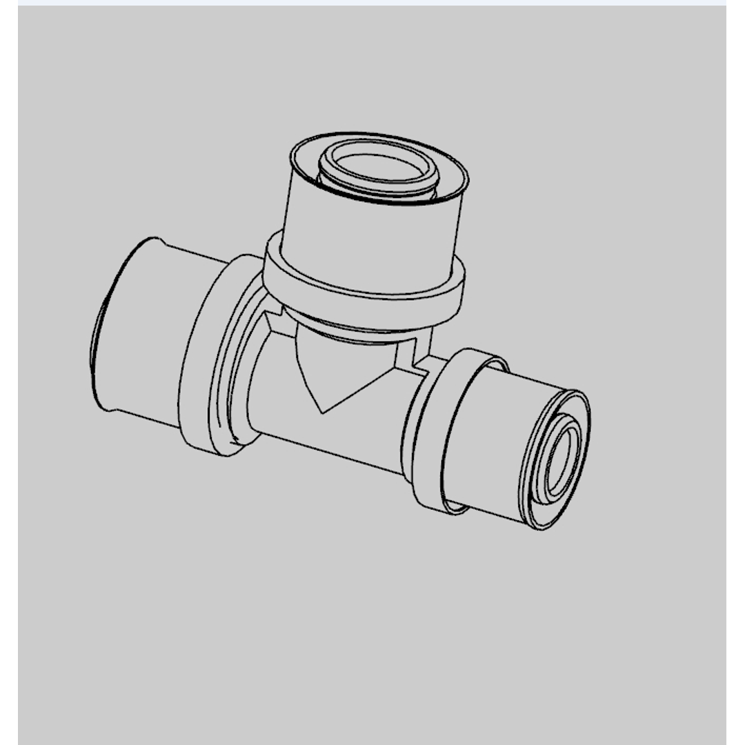 Unipex No.27 Tee Reducing End & Branch Dn32X25X25 Centre