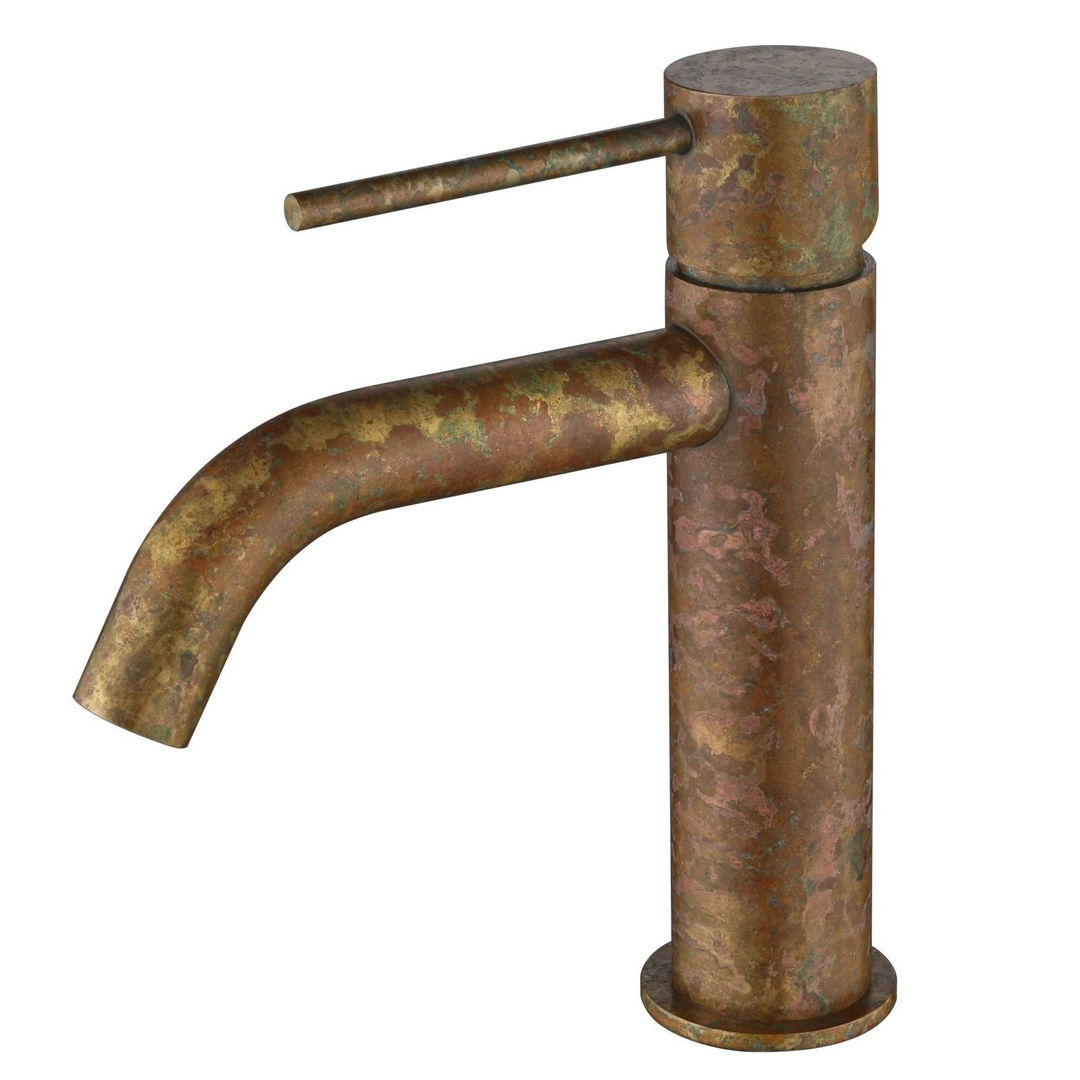 Bella Vista Mica Basin Mixer Curved Spout Living Brass