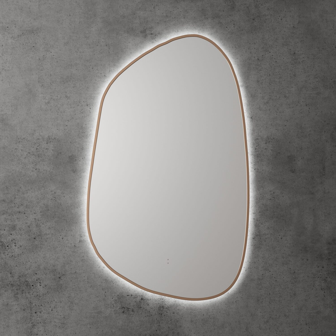 Aulic Aulic Tarcoola Asymmetric Led Mirror 553X903X36Mm Brushed Bronze