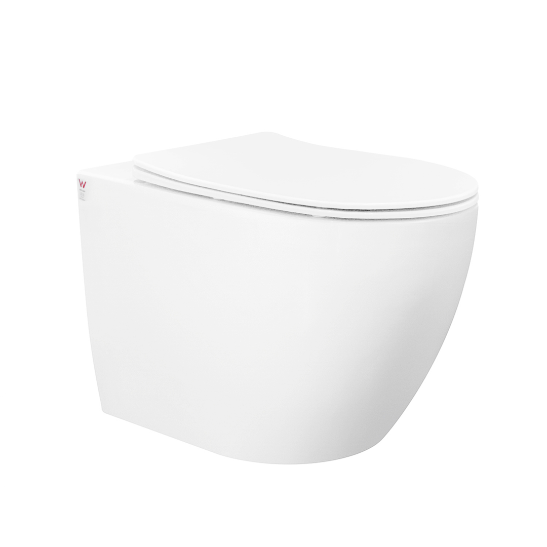 Otti Voghera Wall Hung Rimless Pan Soft Close Slim Seat Metal Frame