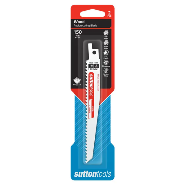 Sutton Reciprocating Blade Wood/Plastics 9008/2 Pkt2