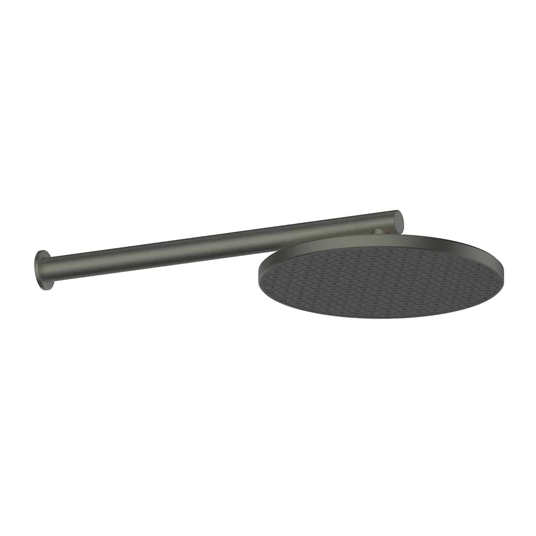 Greens Glide Rainboost Wall Shower Pvd Gun Metal