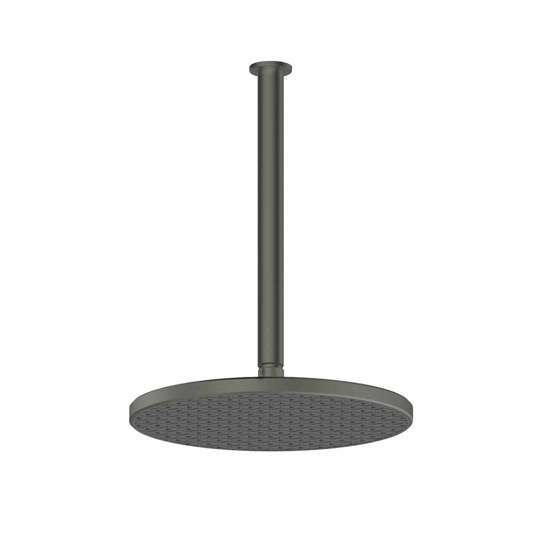 Greens Glide Rainboost Ceiling Shower Pvd Gun Metal