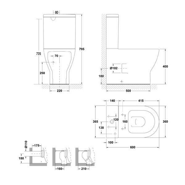 Gala Emma Btw Toilet Suite S/Close Back Entry 301213