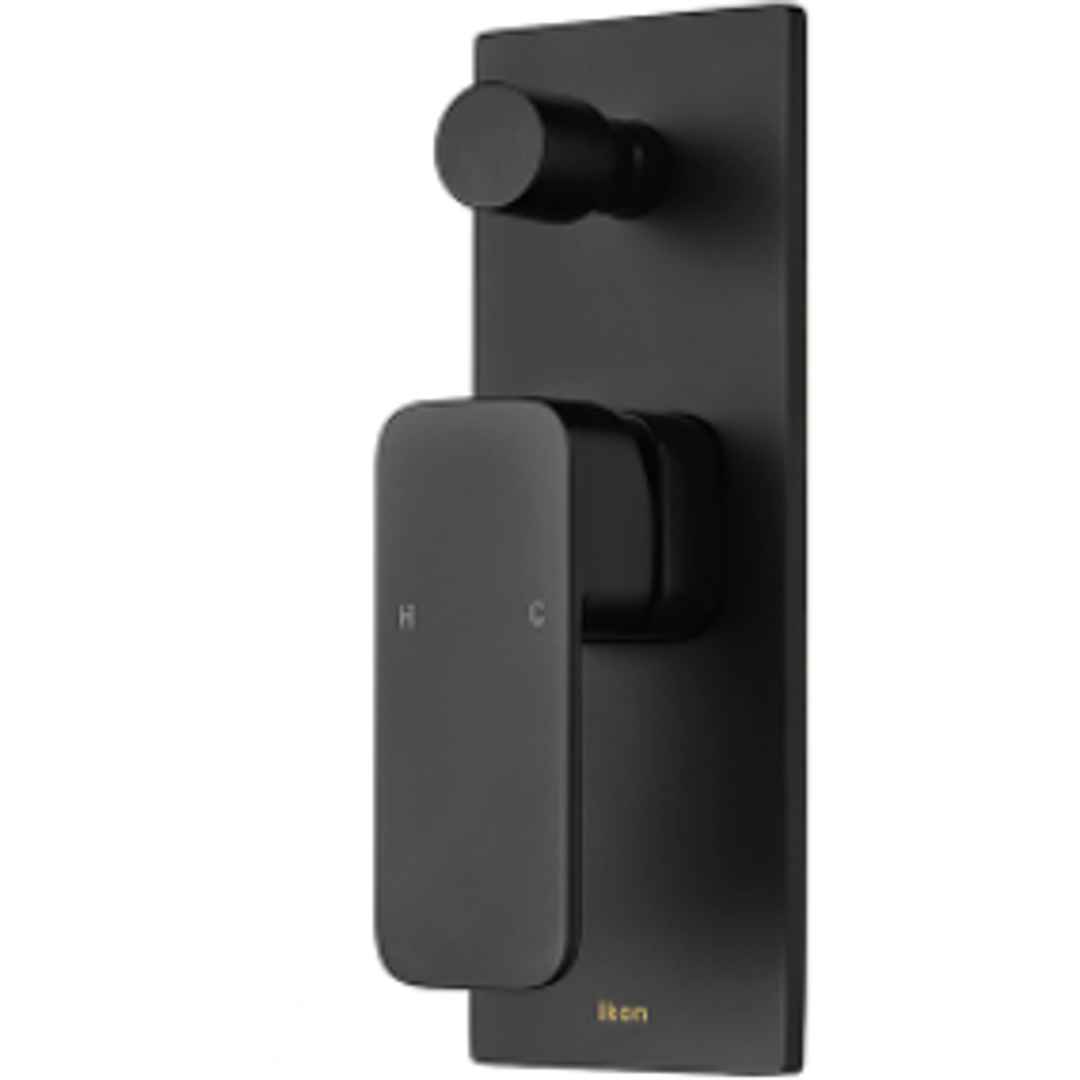 Bella Vista Seto Wall Mixer/Divt Matte Black
