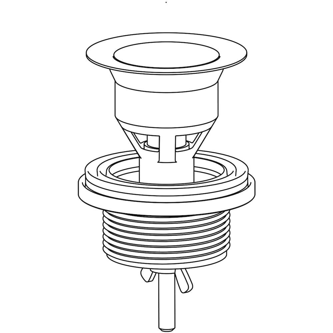 Caroma Chrome Standard Flush-Fitting Waste