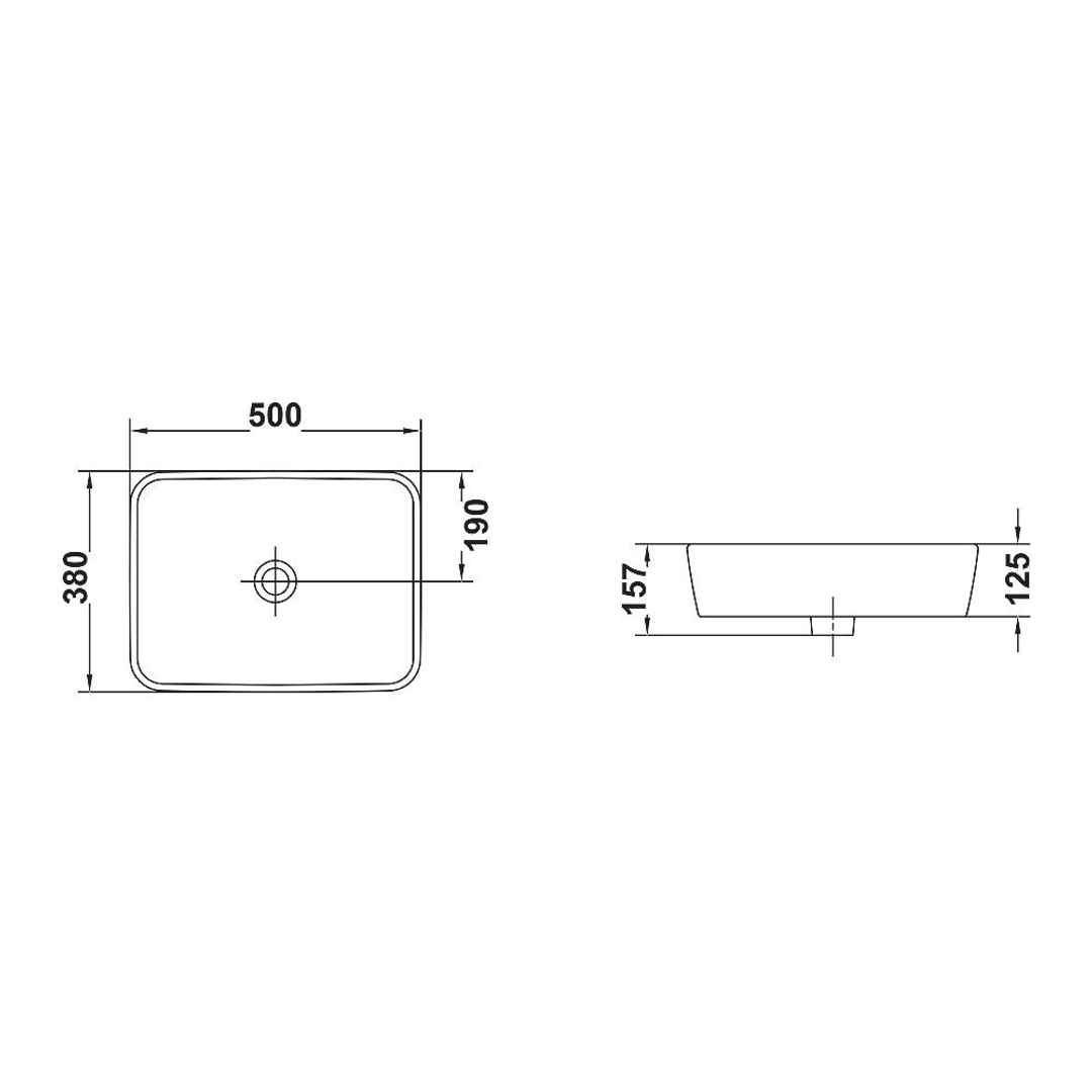 Gala Emma Nth Square Above Counter Basin 27050