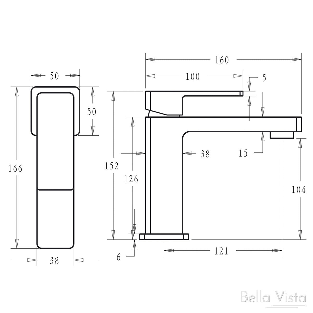 Bella Vista Milos Sink Mixer Matte Black