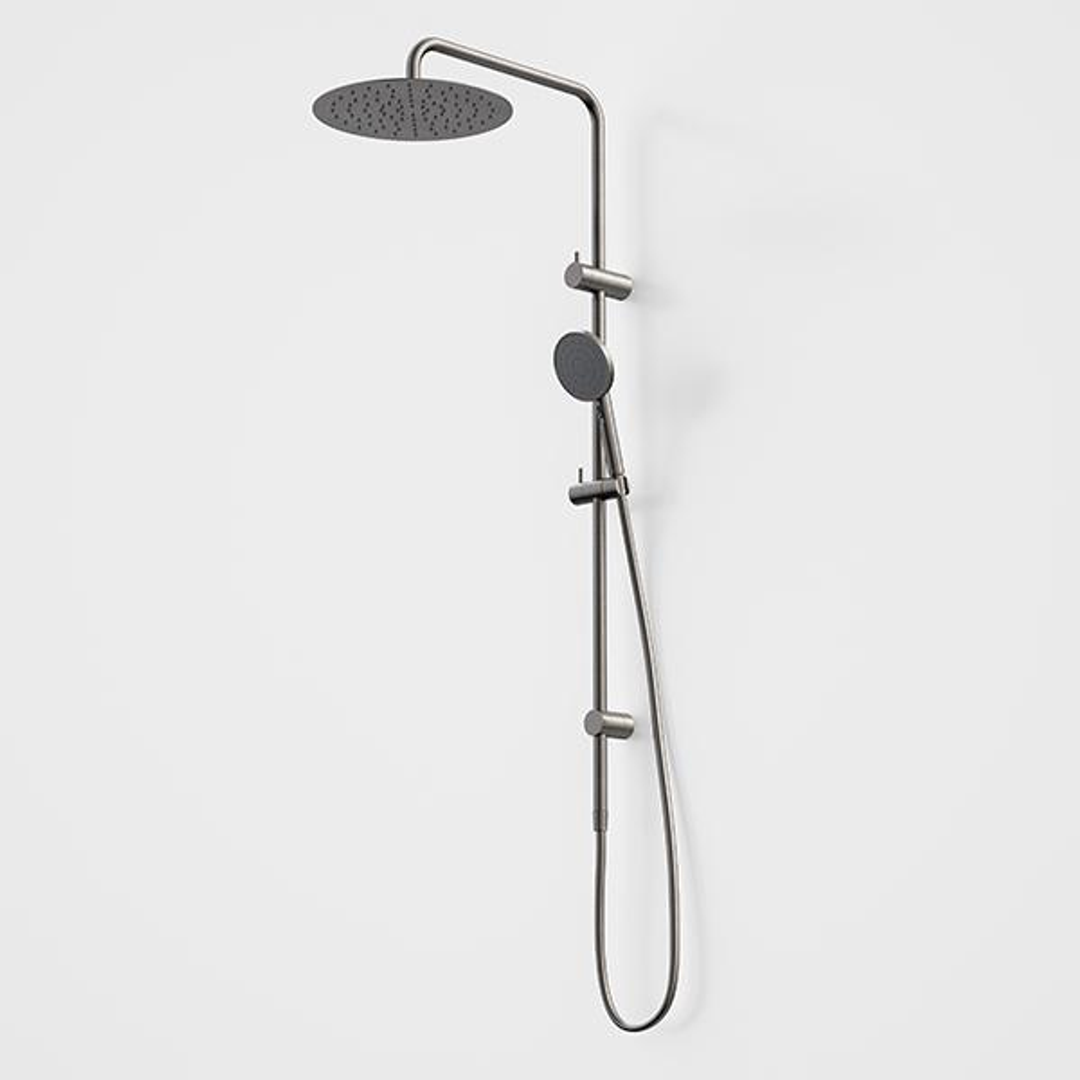 Caroma Urbane II Rail Shower 300mm Overhead Gunmetal