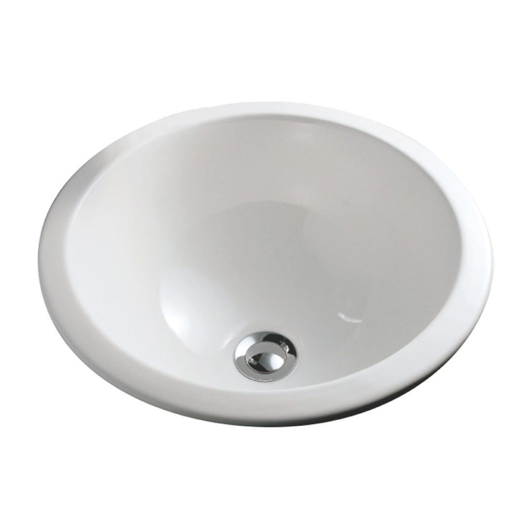 Rak Emma Round Over /Under Counter Basin 400mm 0 Tap Hole White
