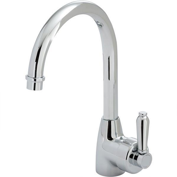 Fienza Eleanor Gooseneck Kitchen Sink Mixer Chrome Chrome Handle 202109Cc