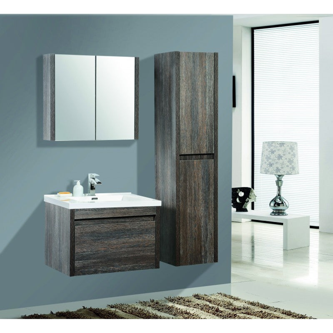 Belbagno Alexandra Side Cabinet Silver Oak 400 X 350 X 1760