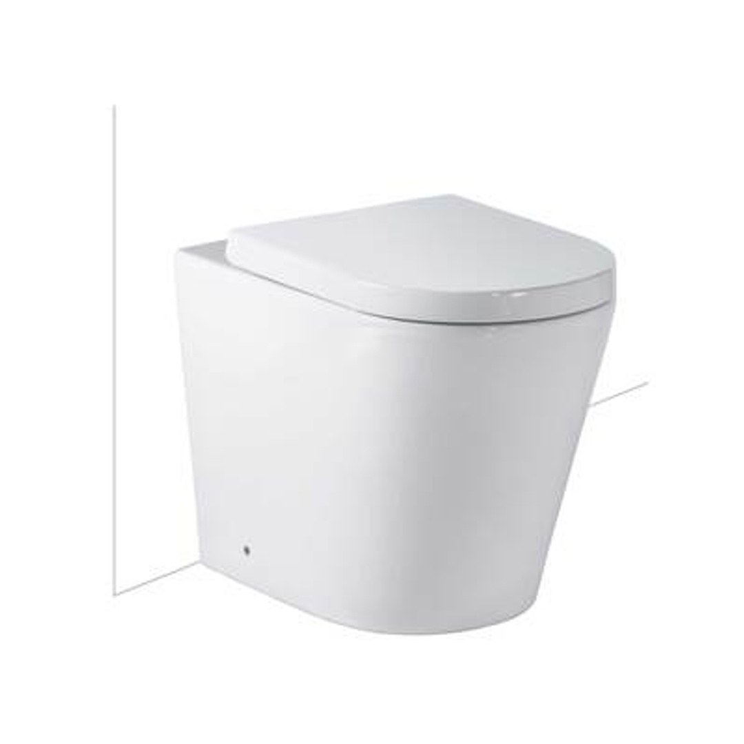 Seima Modia Sto-307-02 Floor Mount Clean Flush Pan And Classic Seat