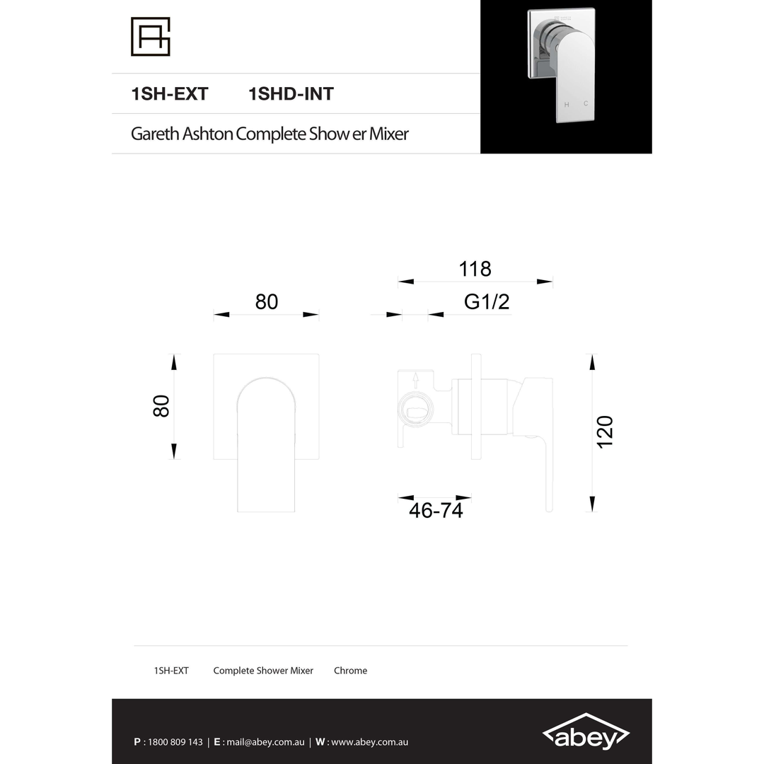 Abey Gareth Ashton Park Ave Diverter Mixer Chrome