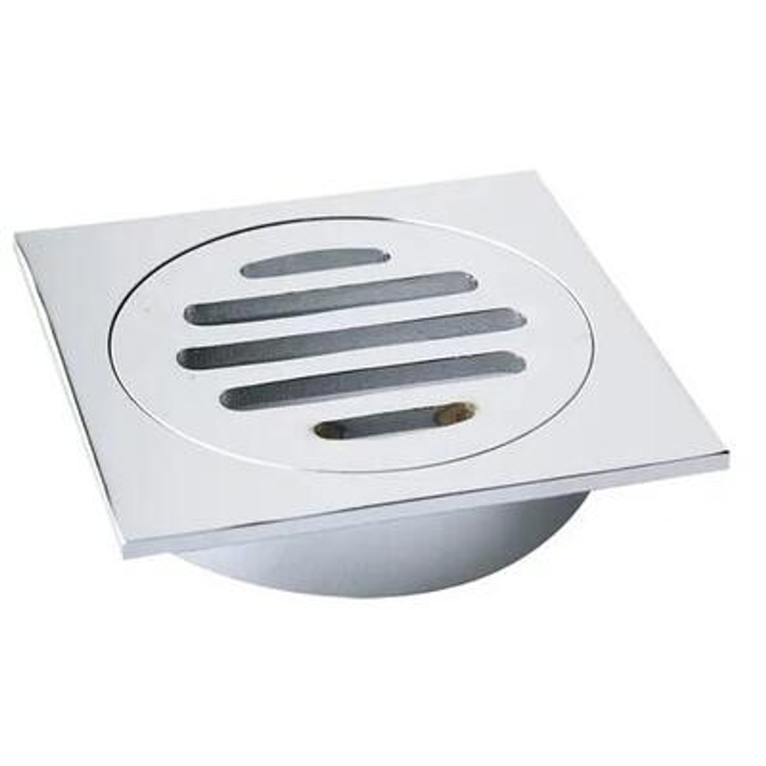 Square Drop in Trapscrew Grate 80mm Chrome