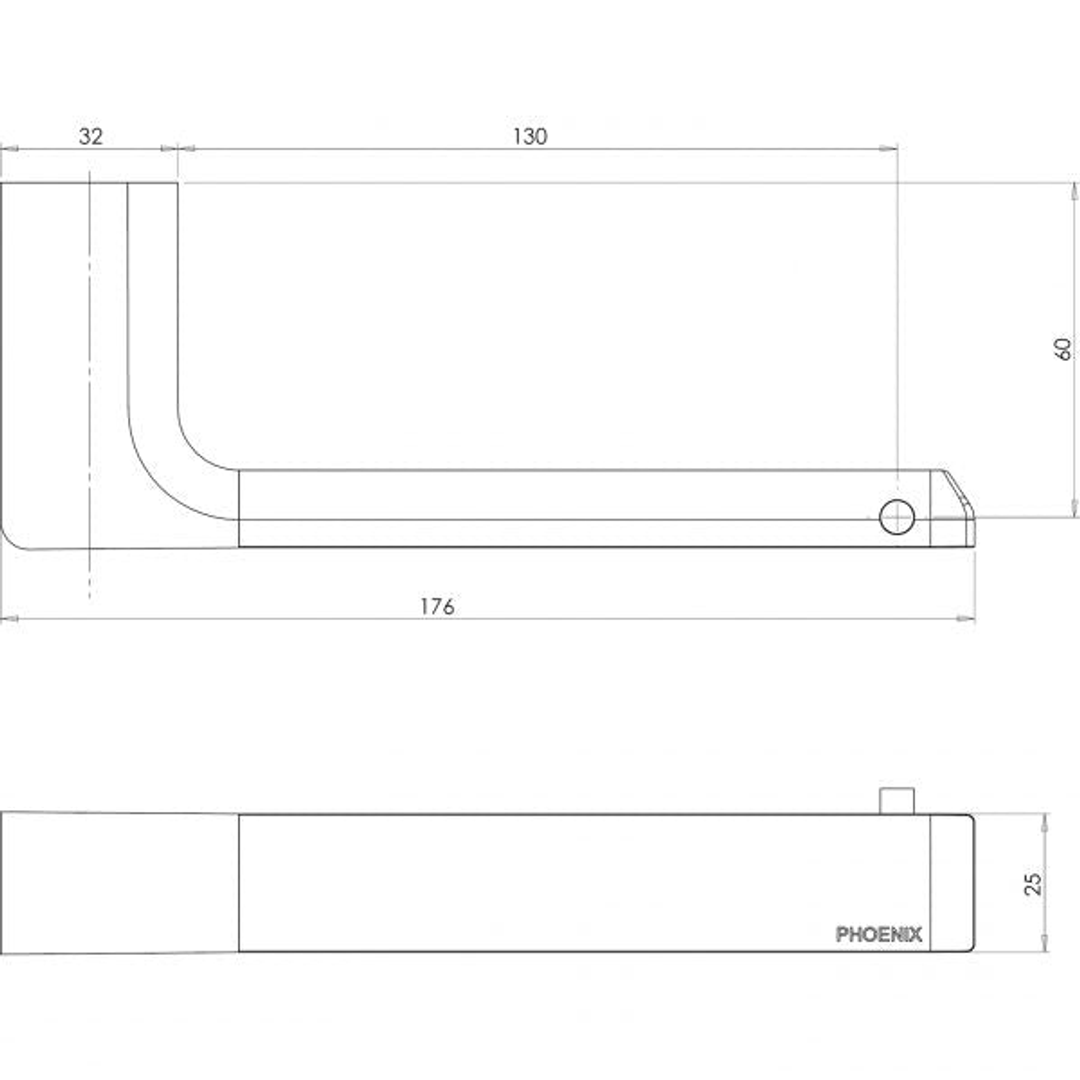Phoenix Gloss Toilet Roll Holder-Matte Black