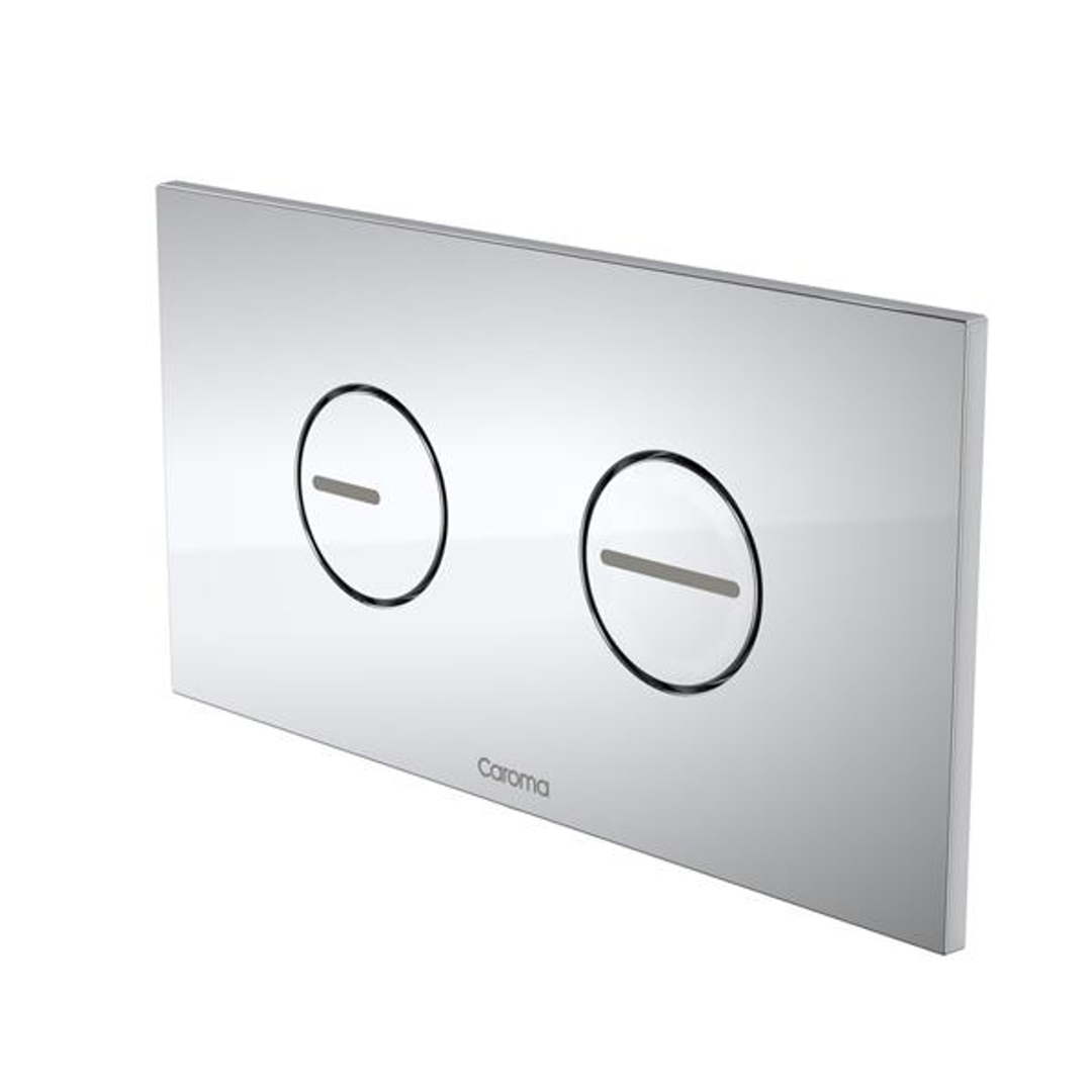 Caroma Invisi II Round Dual Flush Plate & Buttons Chrome - Dot
