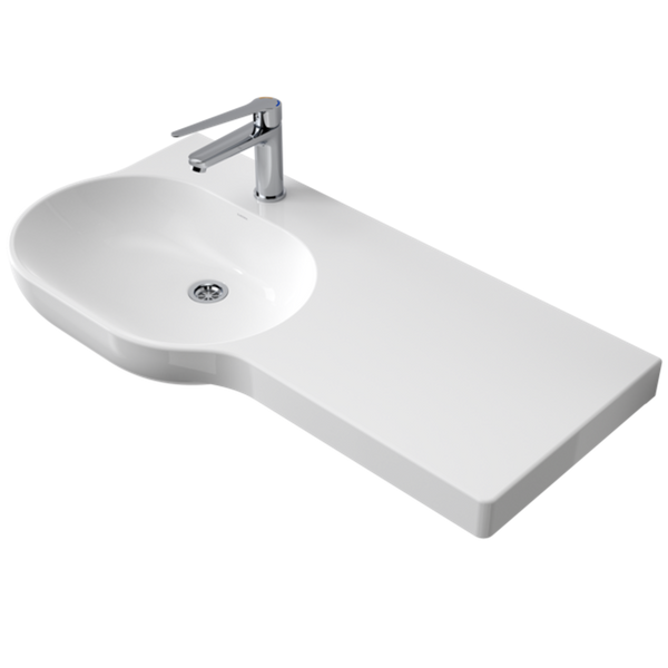 Caroma Opal 920 Wall Basin Right Hand White 1 Tap Hole