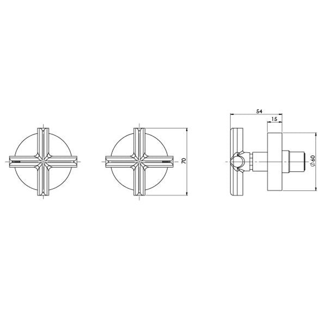 Phoenix Vivid Slimline Plus Wall Top Assemblies Brushed Gold