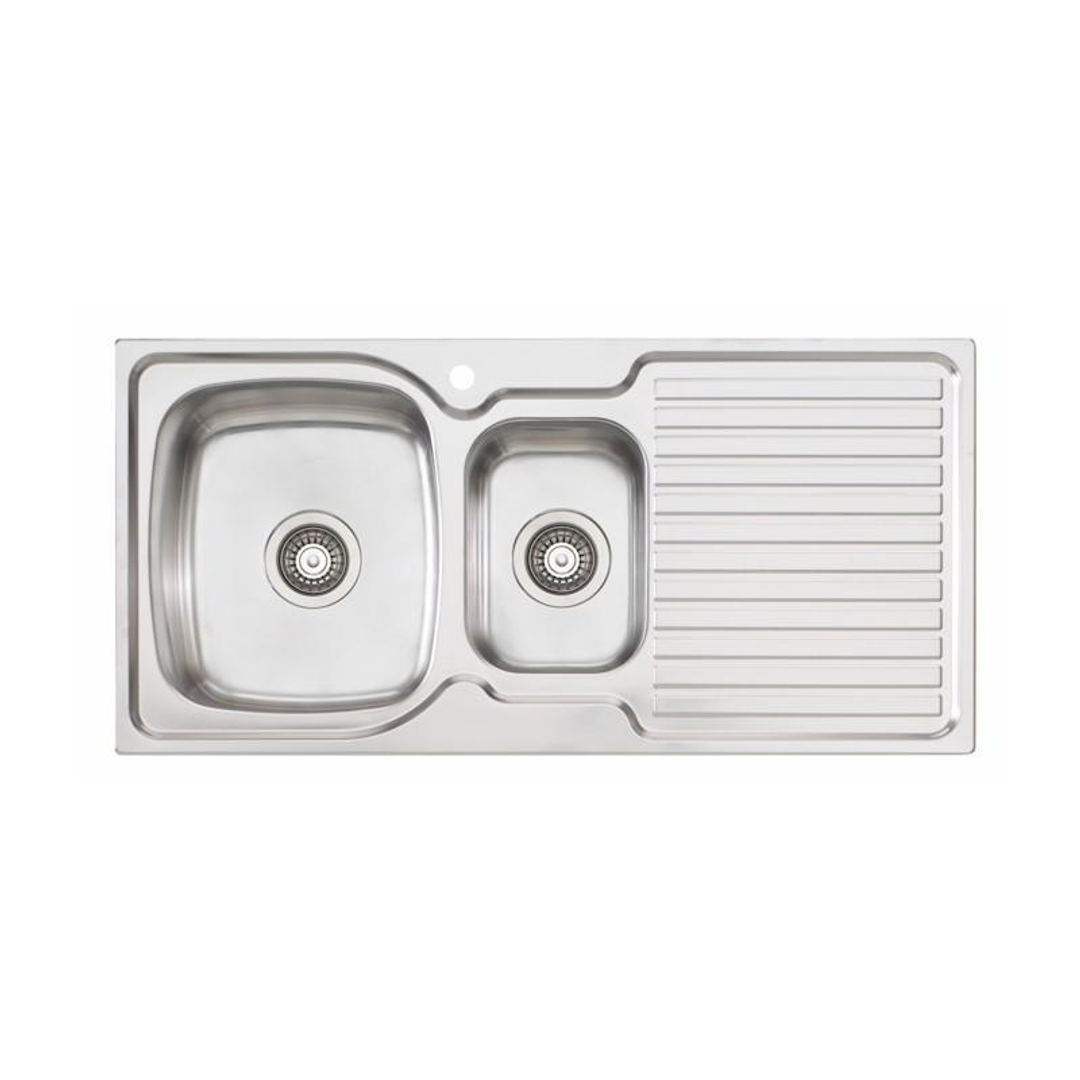 Oliveri Endeavour 1 & 3/4 Bowl Topmount Sink R/H Drainer 1 Tap Hole