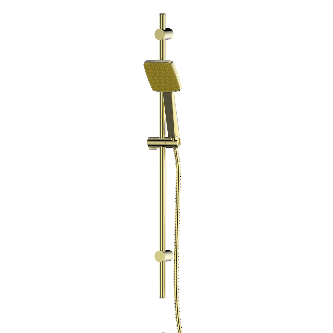 Greens Glide Syntra Rainboost Rail Shower Pvd Brushed Brass