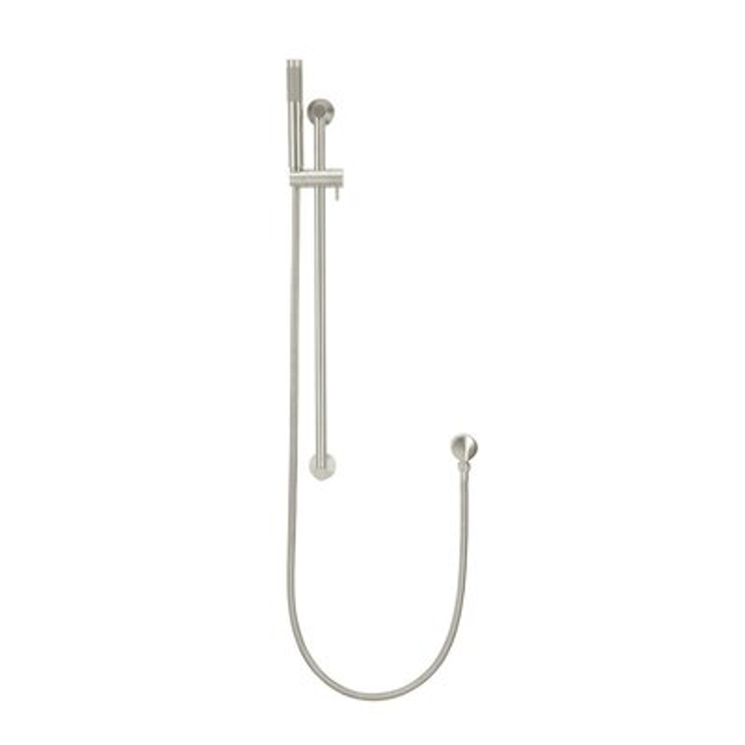 Meir Round Hand Shower On Rail Column Brushed Nickel