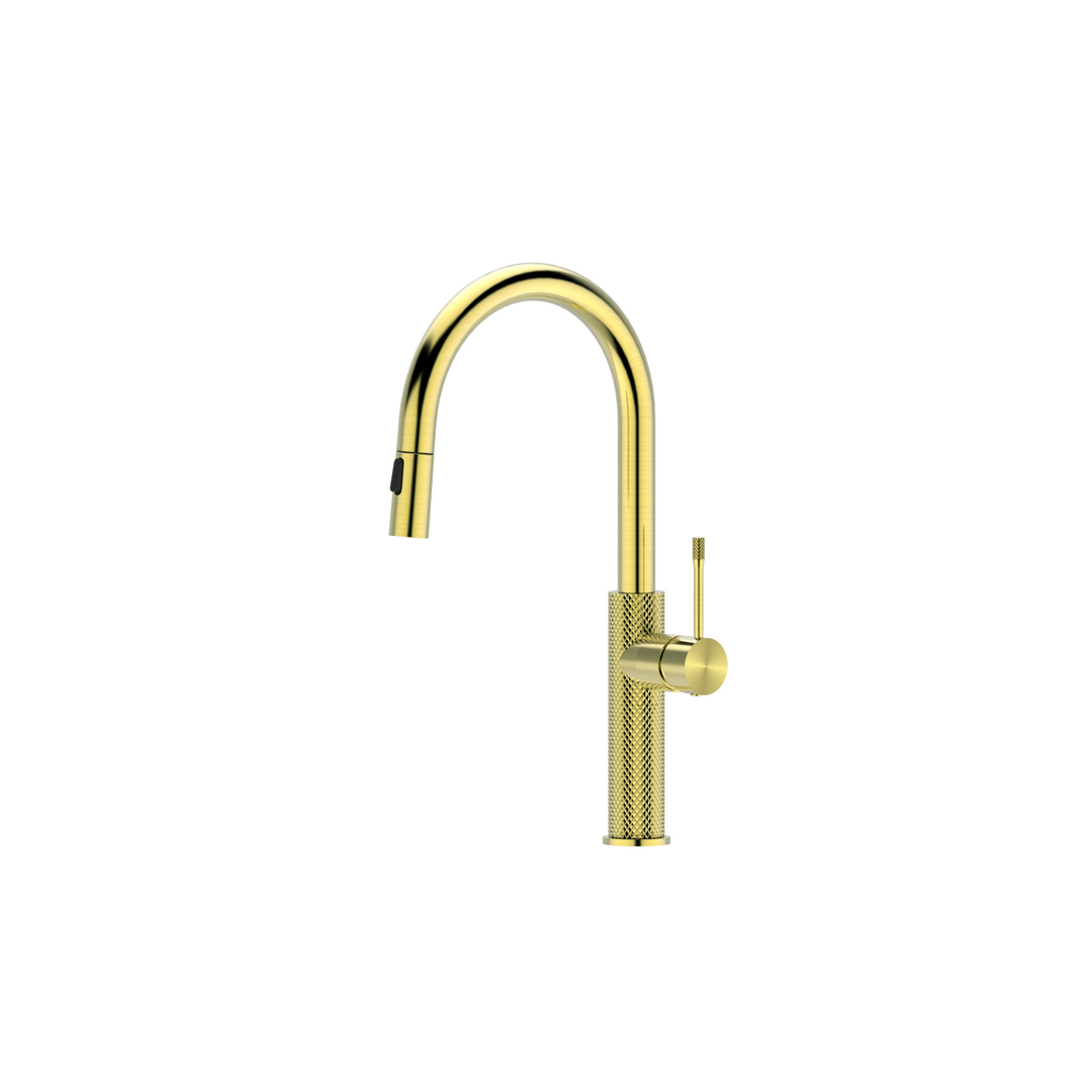 ECT TIARA SINK MIXER BRUSHED BRASS