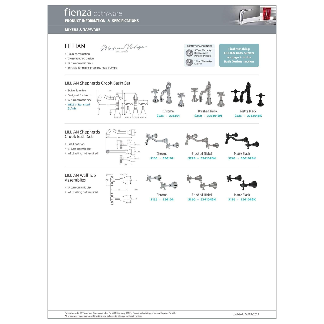 Lillian Bath Set 1/4 Turn Ceramic Disk