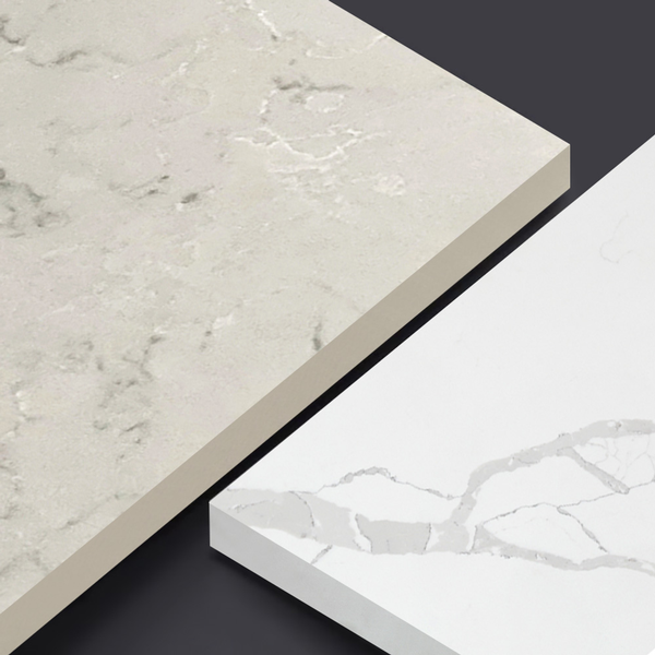 Aulic Palis White Flat Solid Surface Stone Top Curved 750X460X25Mm