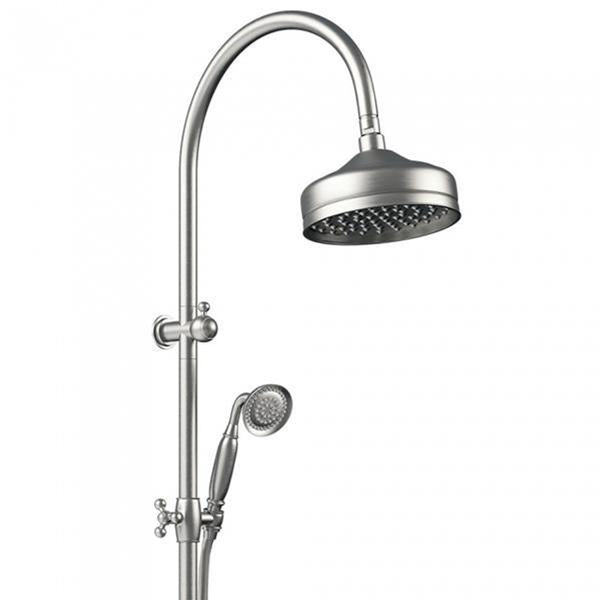 Fienza Lillian M/Funct Twin Shower Rail Brushed Nickel 455114Bn