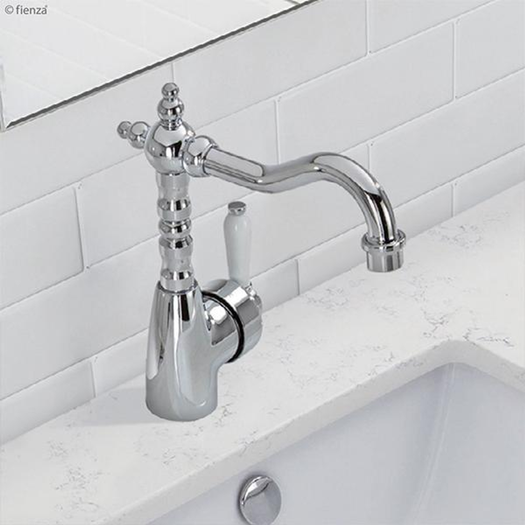 Fienza Eleanor Shepherds Crook Basin Mixer - Chrome