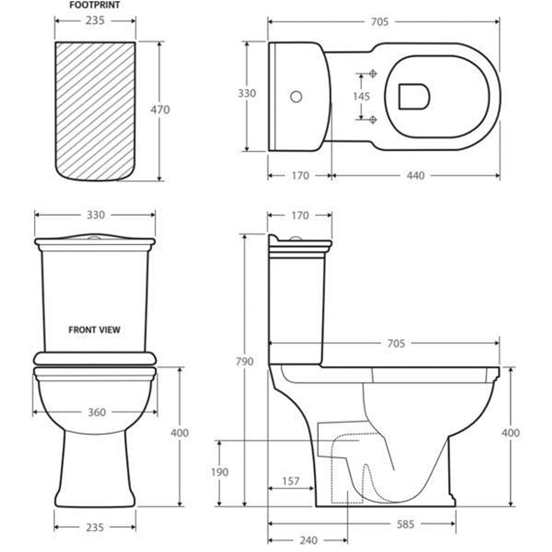 Fienza Rak Washington Close-Coupled Toilet Suite