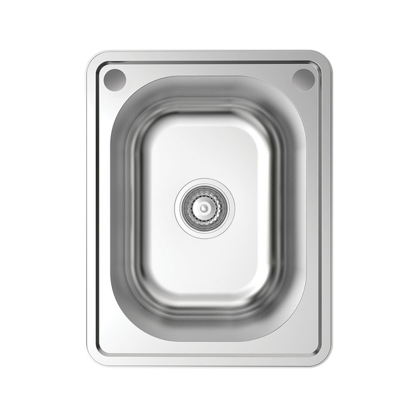 Fienza Tiva Laundry Sink Small Topmount 22L 2Th 500X390X200mm Includes Flex Bypass Kit