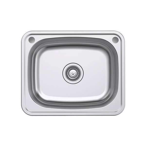 Fienza Tiva Laundry Sink Medium Topmount 35L 2Th 555X455X220mm Includes Flex Bypass Kit