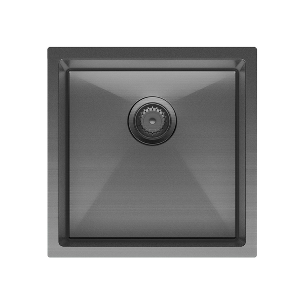 Fienza Hana Single Bowl Sink 32L Carbon Metal Inc Sink Protect 450X450X200mm